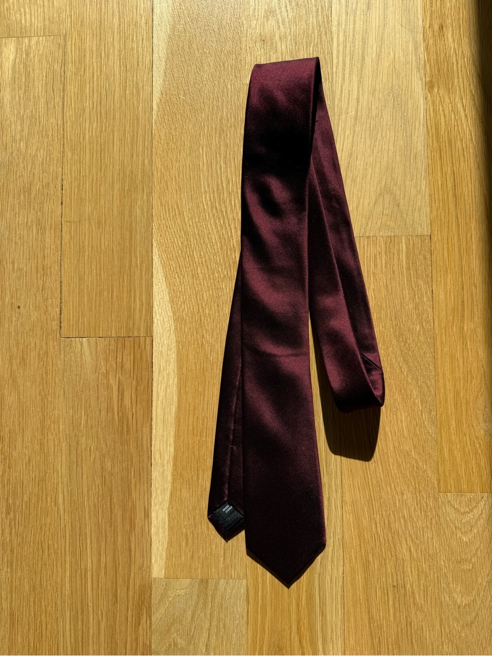 Alfani Men's Satin Wine Burgundy Tie
